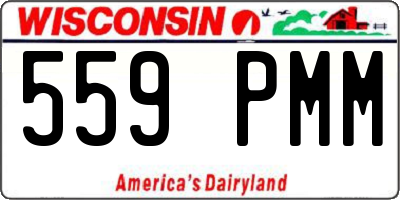WI license plate 559PMM