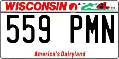 WI license plate 559PMN