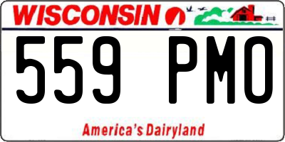 WI license plate 559PMO