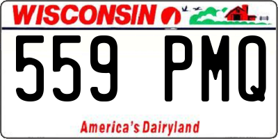 WI license plate 559PMQ
