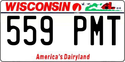 WI license plate 559PMT