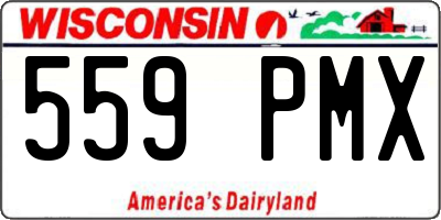 WI license plate 559PMX