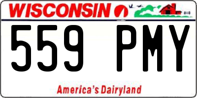 WI license plate 559PMY