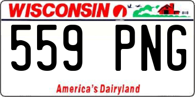 WI license plate 559PNG