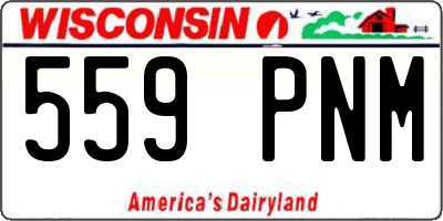 WI license plate 559PNM