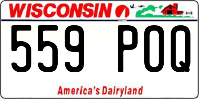 WI license plate 559POQ