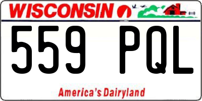 WI license plate 559PQL