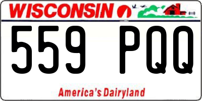 WI license plate 559PQQ