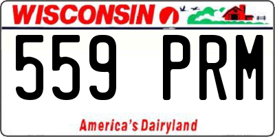 WI license plate 559PRM