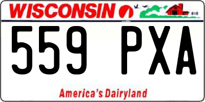WI license plate 559PXA