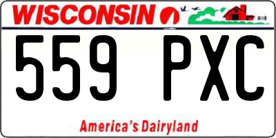 WI license plate 559PXC