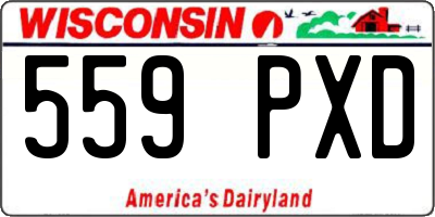 WI license plate 559PXD