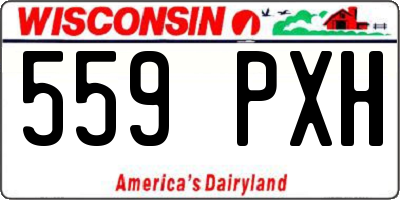 WI license plate 559PXH