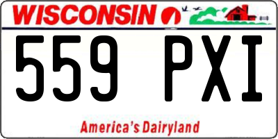 WI license plate 559PXI