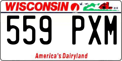 WI license plate 559PXM