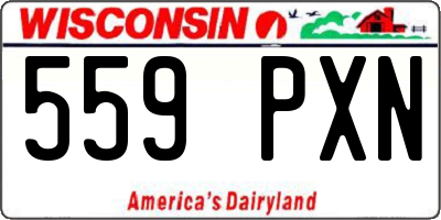 WI license plate 559PXN