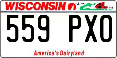 WI license plate 559PXO