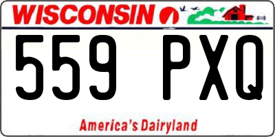 WI license plate 559PXQ