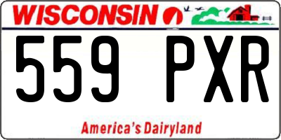 WI license plate 559PXR