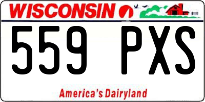 WI license plate 559PXS