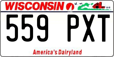 WI license plate 559PXT