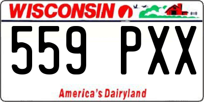 WI license plate 559PXX
