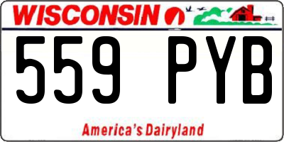 WI license plate 559PYB