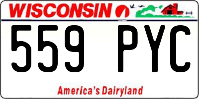 WI license plate 559PYC
