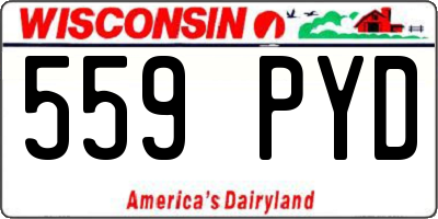 WI license plate 559PYD