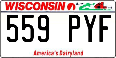 WI license plate 559PYF