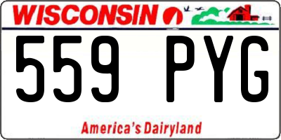 WI license plate 559PYG