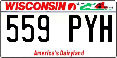 WI license plate 559PYH