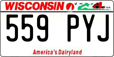 WI license plate 559PYJ