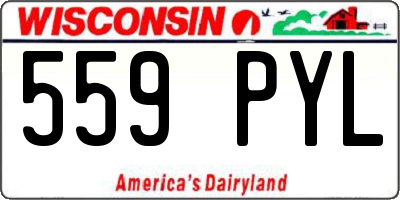 WI license plate 559PYL