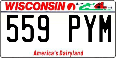 WI license plate 559PYM