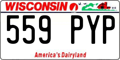 WI license plate 559PYP