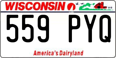 WI license plate 559PYQ