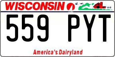 WI license plate 559PYT