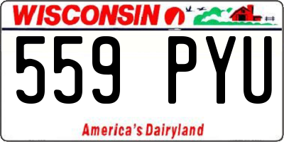 WI license plate 559PYU