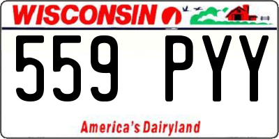 WI license plate 559PYY