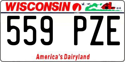 WI license plate 559PZE