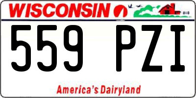 WI license plate 559PZI