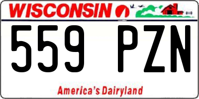 WI license plate 559PZN