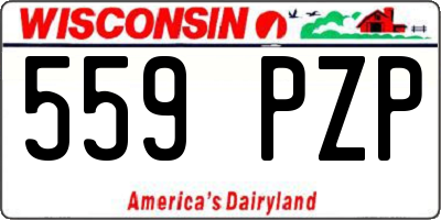 WI license plate 559PZP