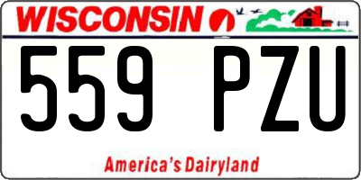 WI license plate 559PZU