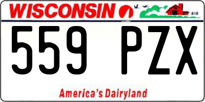 WI license plate 559PZX