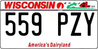 WI license plate 559PZY