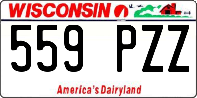 WI license plate 559PZZ