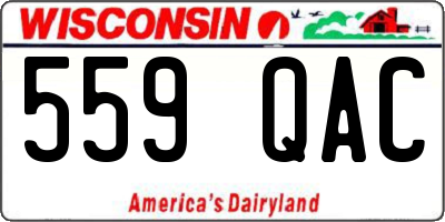 WI license plate 559QAC