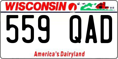 WI license plate 559QAD
